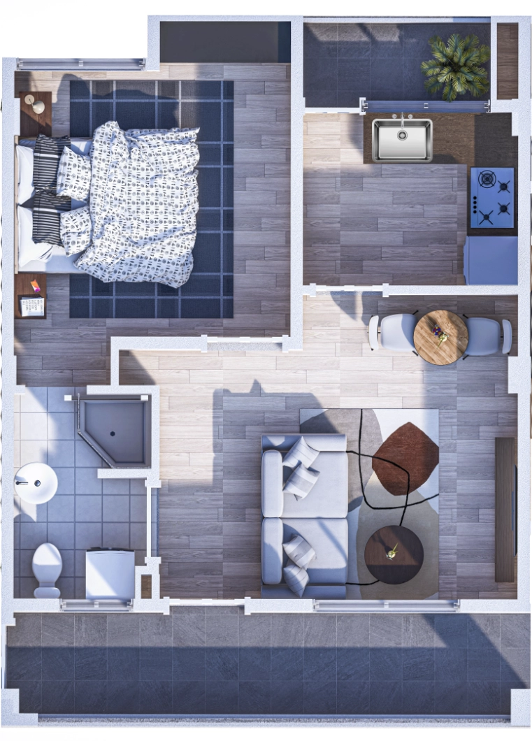 1 Bed Floorplan