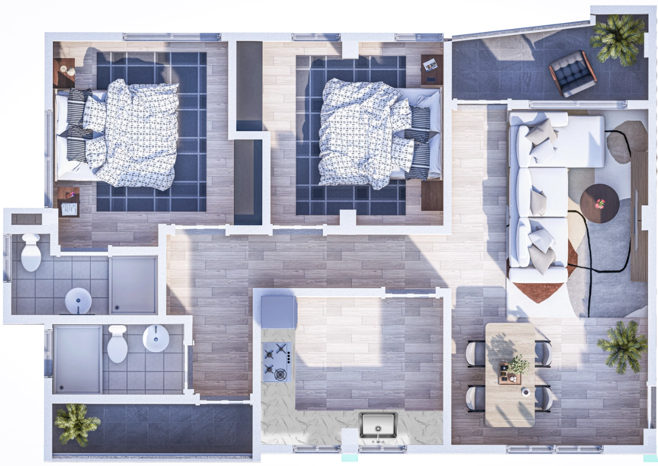 2 Bed Floorplan